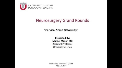 Thumbnail for Cervical Spine Deformity