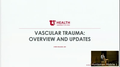 Thumbnail for 10/3/18 Topic: Vascular Surgery