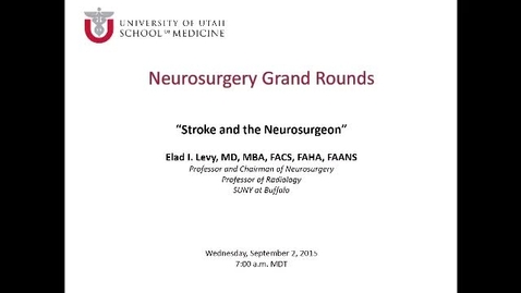 Thumbnail for Stroke &amp; the Neurosurgeon