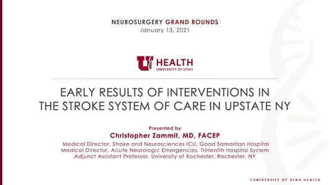 Thumbnail for Early Results of Interventions in the Stroke System of Care in Upstate NY