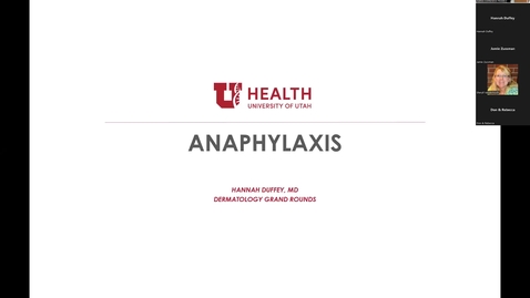 Thumbnail for 10/28/22 Grand Rounds: Anaphylaxis