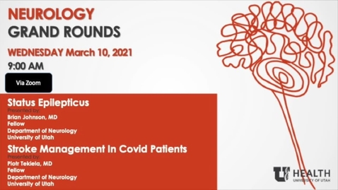 Thumbnail for "Status Epilepticus" &amp; "Stroke Management in Covid Patients"
