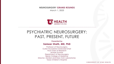 Thumbnail for Psychiatric Neurosurgery: Past, Present, Future