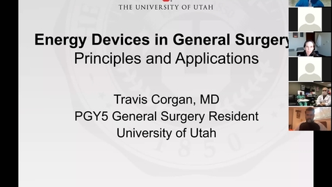Thumbnail for 11/4/2020 Energy Devices in General Surgery:  Principles and Applications