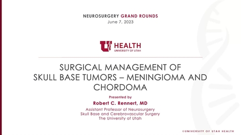 Thumbnail for Surgical Management of Skull Base Tumors – Meningioma and Chordoma