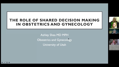 Thumbnail for The role of shared decision making in obstetrics &amp; gynecology