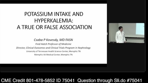 Thumbnail for entry Potassium Intake and Hyperkalemia: A True or False Association