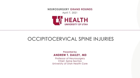 Thumbnail for Occipitocervical Trauma
