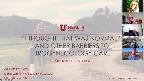 Thumbnail for " I thought that was normal": and other barriers to urogynecology care