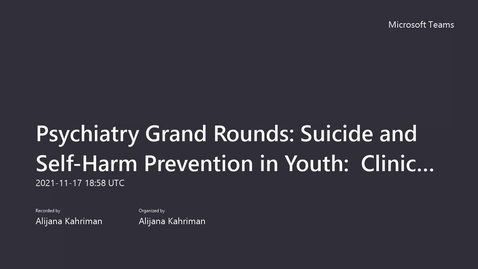 Thumbnail for Suicide and Self-Harm Prevention in Youth: Clinical Pathways &amp; Treatment