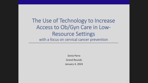 Thumbnail for The use of technology to increase access to Ob/Gyn care in low-resource settings