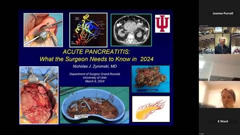 Thumbnail for 3-6-2024 &quot;Acute Pancreatitis: What Should the Surgeon Know in 2024&quot;