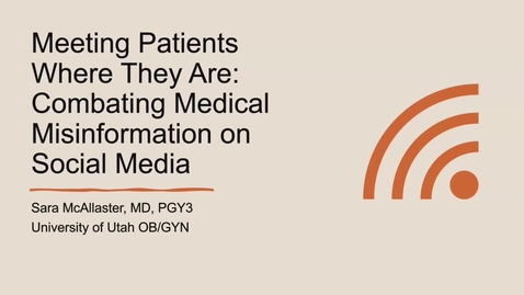 Thumbnail for Meeting patients where they are: Combating medical misinformation on social media 