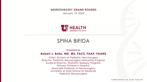 Thumbnail for entry Spina Bifida