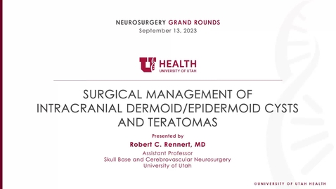 Thumbnail for Surgical Management of Intracranial Dermoid/Epidermoid Cysts and Teratomas