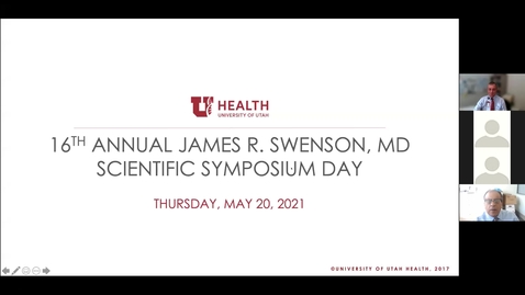 Thumbnail for entry James R. Swenson, MD Scientific Symposium And Research Day