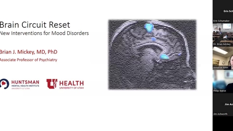 Thumbnail for "Brain Circuit Reset: New Interventions for Mood Disorders" presented by Brian J. Mickey, MD, PhD