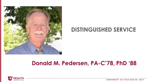 Thumbnail for Don Pedersen, PhD., PA-C., Dist. Service 2018