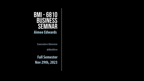 Thumbnail for Aimee Edwards Executive Director @BioHive