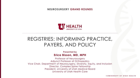 Thumbnail for Registries: Informing Practice, Payers, and Policy
