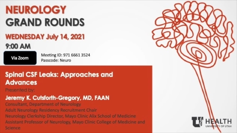 Thumbnail for Spinal CSF Leaks: Approaches and Advances