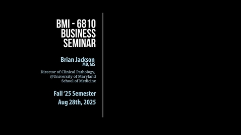 Thumbnail for Brian Jackson, MD - Professor of Pathology  University of Maryland