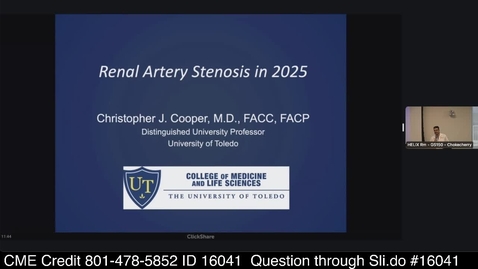 Thumbnail for Management of Renal Artery Stenosis: New Observations and Questions
