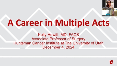 Thumbnail for 12/4/2024 - &quot;A Career in Multiple Acts&quot;