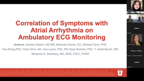 Thumbnail for entry Correlation of symptoms with atrial arrhythmia on ambulatory ECG monitoring