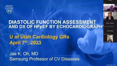 Thumbnail for Diastolic function assessment &amp; DX of HFpEF by echocardiography