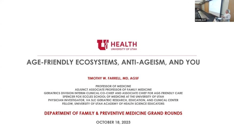 Thumbnail for entry Age-Friendly Ecosystems, Anti-Ageism, and You