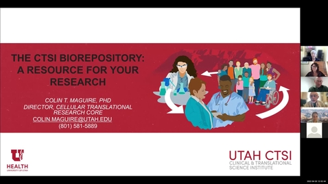 Thumbnail for The CTSI biorepository: A resource for your research / Openspecimen for biorepository management 