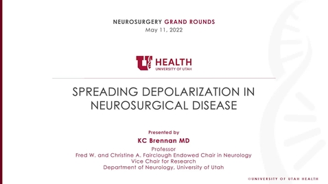 Thumbnail for entry Spreading Depolarization in Neurosurgical Disease
