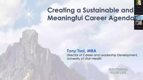 Thumbnail for Creating a sustainable &amp; meaningful career agenda