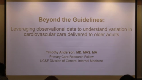 Thumbnail for entry Beyond the Guidelines: Leveraging Observational Data to Understand Variation in Cardiovascular Care Delivered to Older Adults