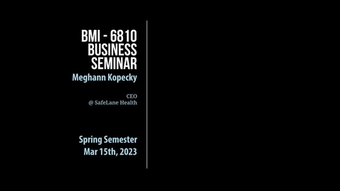 Thumbnail for Meghann Kopecky CEO @ SafeLane Health