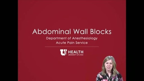 Thumbnail for Abdominal Wall Block - Kasi Goodwin