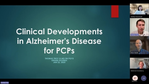 Thumbnail for Clinical Developments in Alzheimer's Disease for PCPs