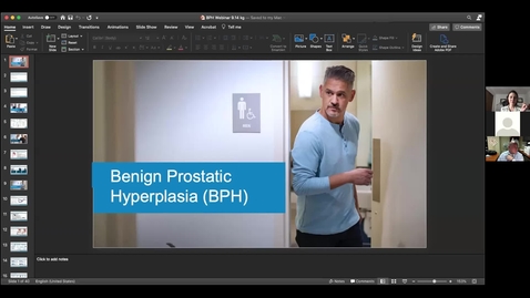 Thumbnail for Men's Health Seminar - Benign Prosthetic Hyperplasia (BPH) - September 14, 2020
