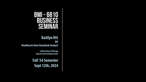 Thumbnail for Kaitlyn Ott, MS Healthcare Data Standards Analyst @Data for the Common Good