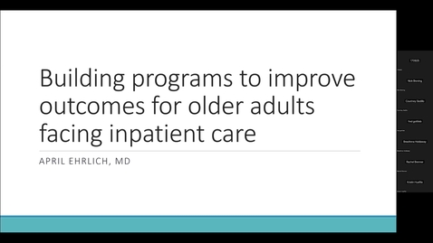 Thumbnail for Geriatrics Division Research Presentation