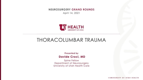 Thumbnail for Spine Surgery in the Elderly