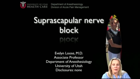 Thumbnail for Suprascapular Nerve Block - Loose