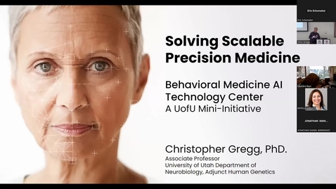 Thumbnail for entry &quot;Towards A Center for Human Behavioral AI: Learning from Genomics to Solve Scalable Precision Behavioral Medicine&quot; presented by Christopher Gregg, PhD