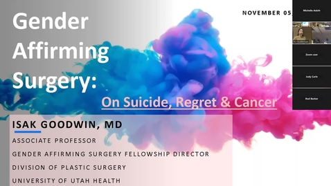 Thumbnail for 11/5/2025- “Gender Affirming Surgery: On Suicide, Regret &amp; Cancer”