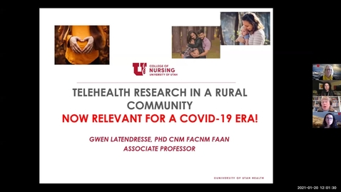 Thumbnail for entry Telehealth research in a rural community Now relevant for a covid-19 era