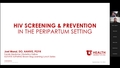 HIV Screening & Prevention in the Peripartum Setting