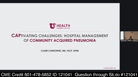 Thumbnail for CAPtivating Challenges: Hospital Management of Community Acquired Pneumonia