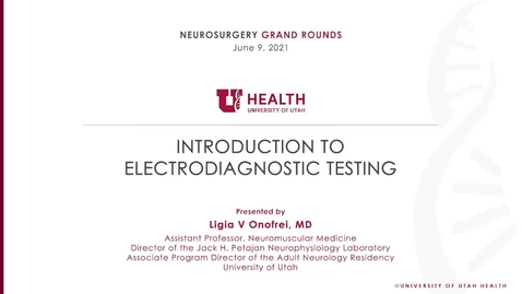 Thumbnail for Introduction to Electrodiagnostic Testing