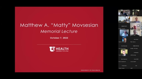 Thumbnail for Matthew A. "Matty" Movsesian Memorial Lecture: Calcium circuits in cardiac function &amp; survival